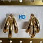 Triple Layer Golden Hoops