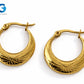 Vintage Crescent Texture Hoops