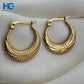 Vintage Crescent Texture Hoops