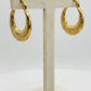 Vintage Crescent Texture Hoops