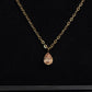 Waterdrop Necklace HighGrade 18K Gold Plated Champagne Cubic Zirconia (CZ)